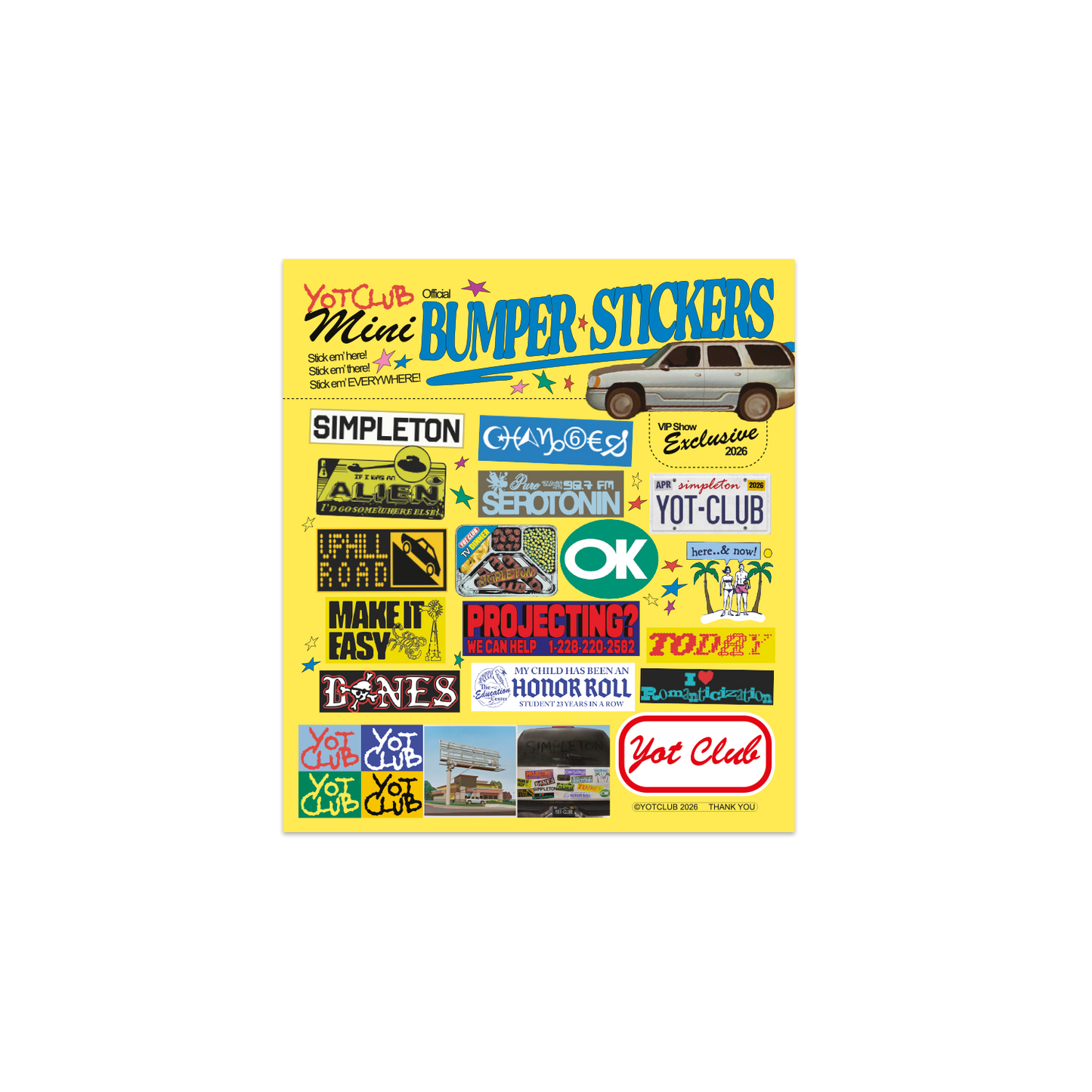 Simpleton Mini Bumper Stickers