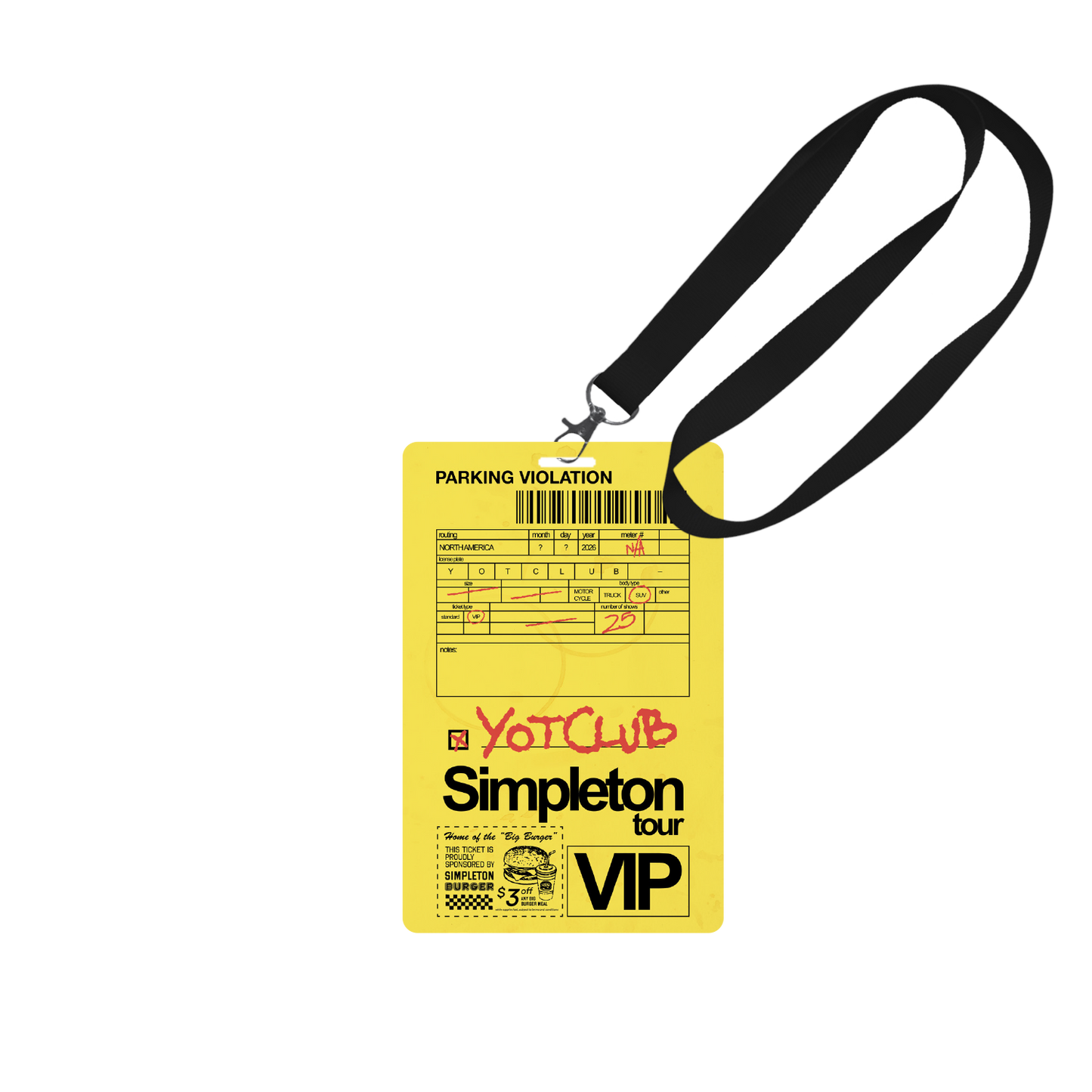 Simpleton Tour Lanyard